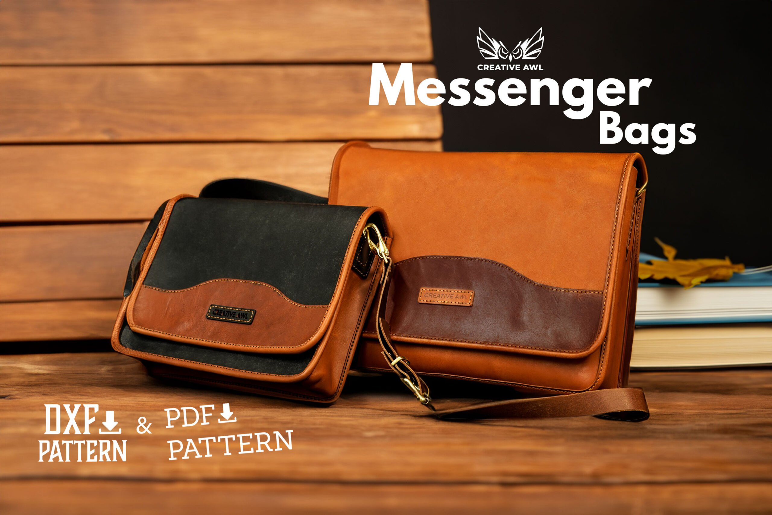 Messenger Bags PDF DXF pattern Creative Awl Studio