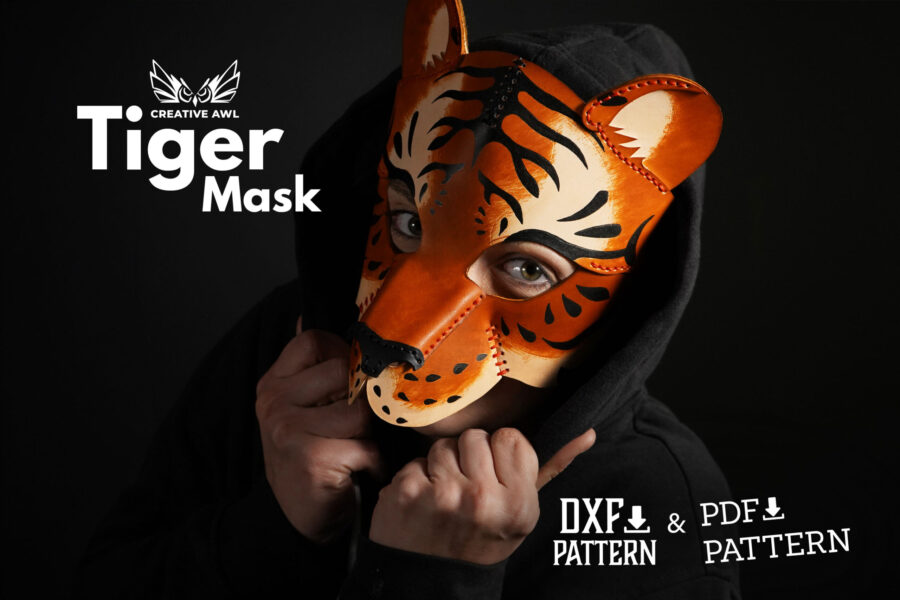 Tiger Mask [PDF & DXF pattern] - Creative Awl Studio
