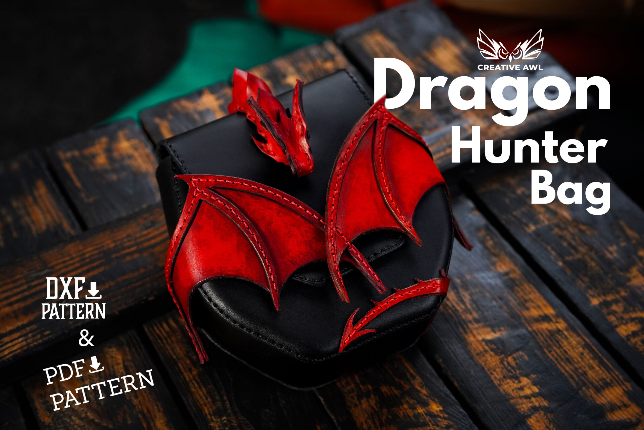 Dragon Hunter Bag PDF DXF pattern Creative Awl Studio